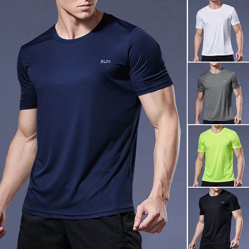 Men’s Quick Dry Compression Sports T Shirt Gym Running Jersey