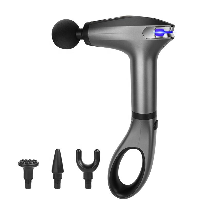 Portable Deep Tissue Percussion Massage Gun with Four Silicone Heads