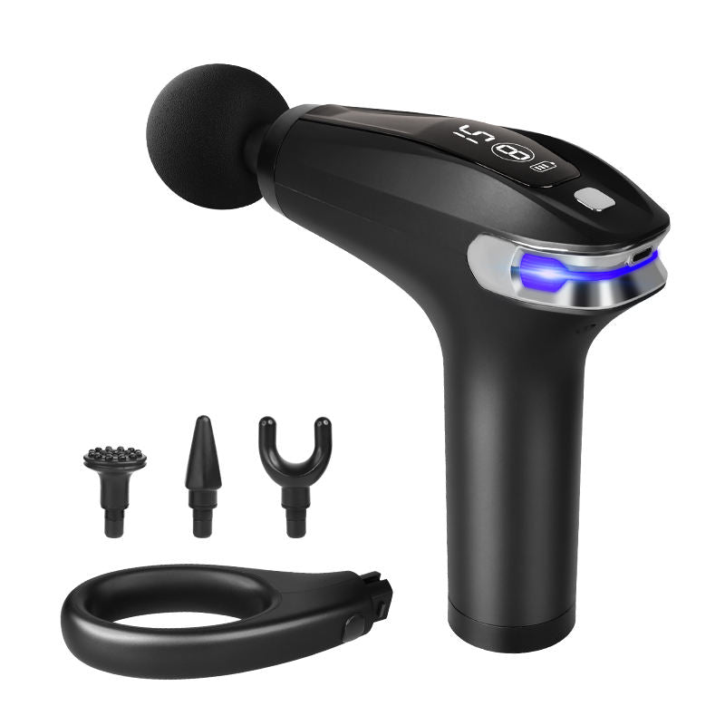 Portable Deep Tissue Percussion Massage Gun with Four Silicone Heads