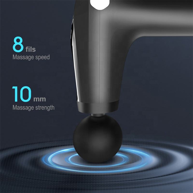 Portable Deep Tissue Percussion Massage Gun with Four Silicone Heads